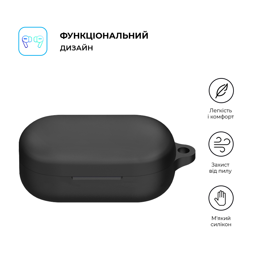 Чохол для навушників Armorstandart Hang Case для OPPO Enco Buds2 Pro Black (ARM79935) - зображення 2