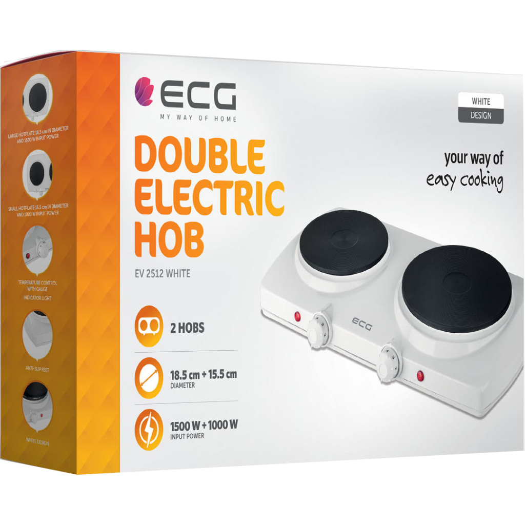 Настільна плита ECG EV 2512 White - зображення 7