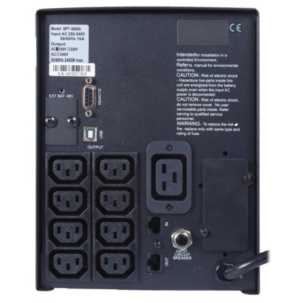 Пристрій безперебійного живлення Powercom SPT-3000-II LCD Powercom (SPT.3000.II.LCD) - зображення 3