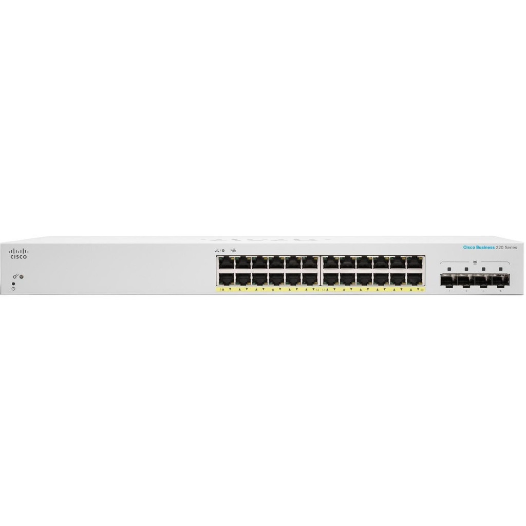 Комутатор мережевий Cisco CBS220-24FP-4G-EU - зображення 2