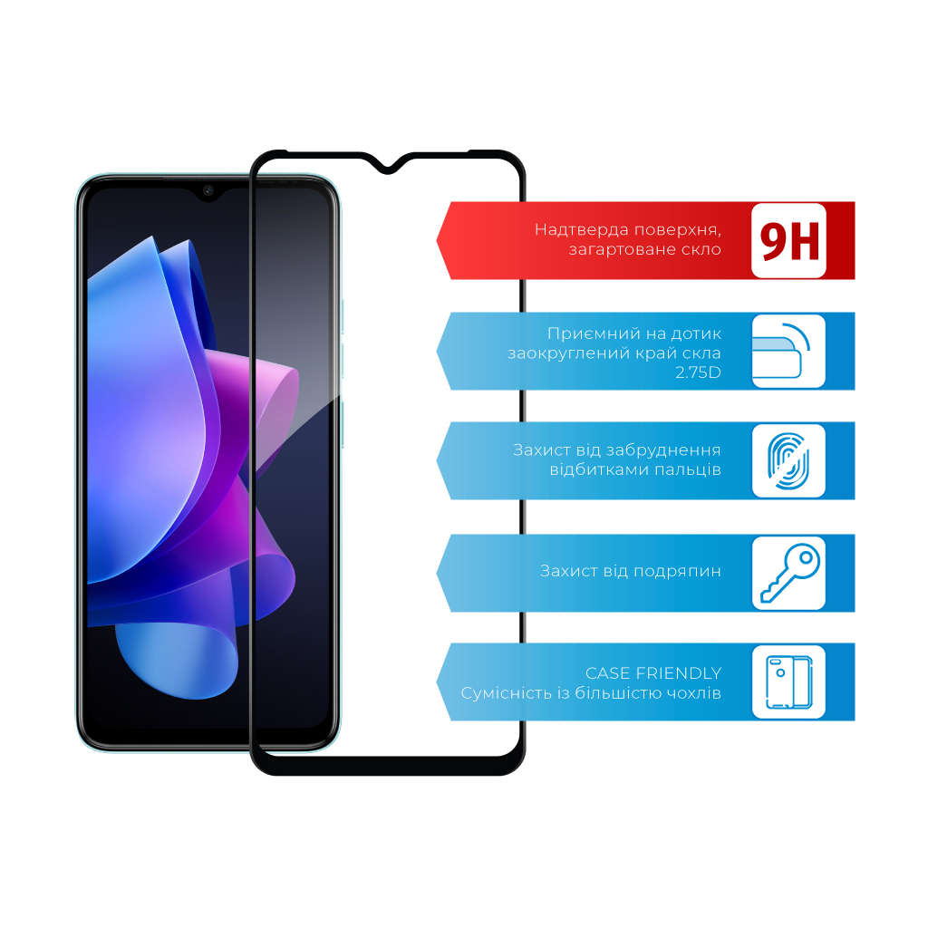 Скло захисне ACCLAB Full Glue Tecno Spark Go 2023 (1283126564819) - зображення 3