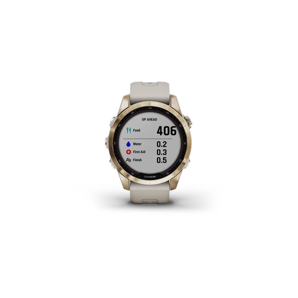 Смарт-годинник Garmin fenix 7S Sapphire Sol, Cream Gold Ti w/ Light Sand Band, GPS (010-02539-21) - зображення 8