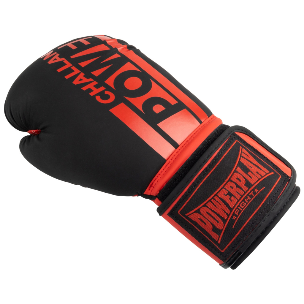 Боксерські рукавички PowerPlay 3086 Matt Challenger Чорно-Червоні 14 унцій (PP_3086_14oz_Bl/Red) - зображення 4
