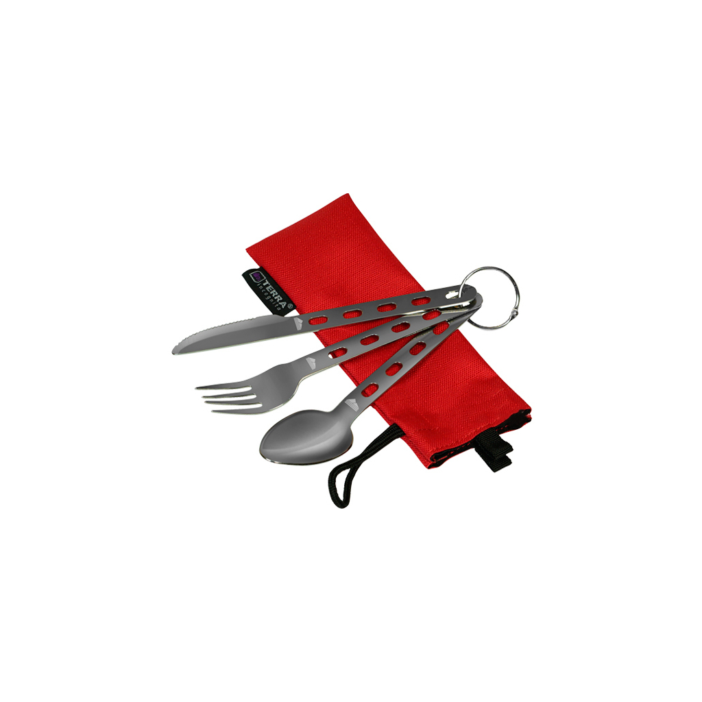 Набір туристичного посуду Terra Incognita Base Set Ложка Виделка Ніж (4823081505440) - зображення 1
