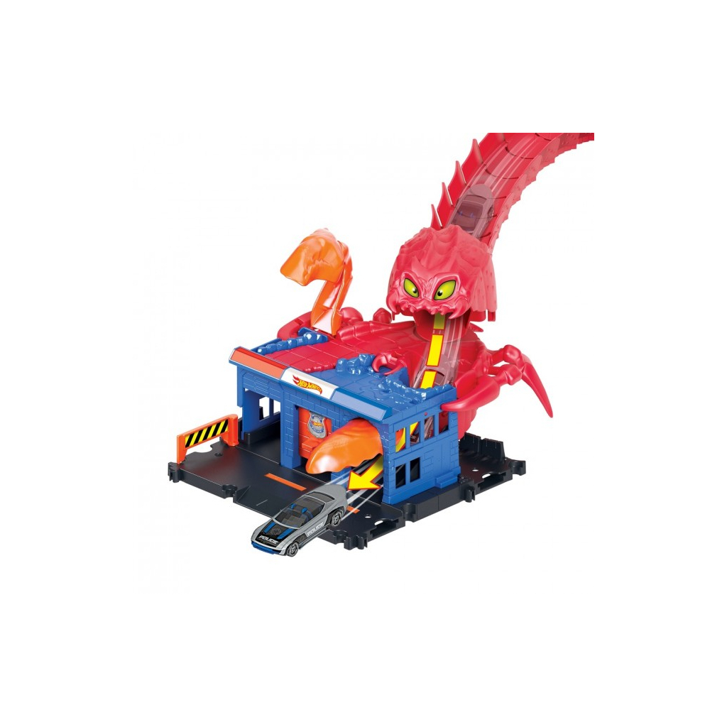 Автотрек Hot Wheels Поліцейський порятунок від скорпіона серії "Небезпечні створіння" (HDR32) - зображення 2