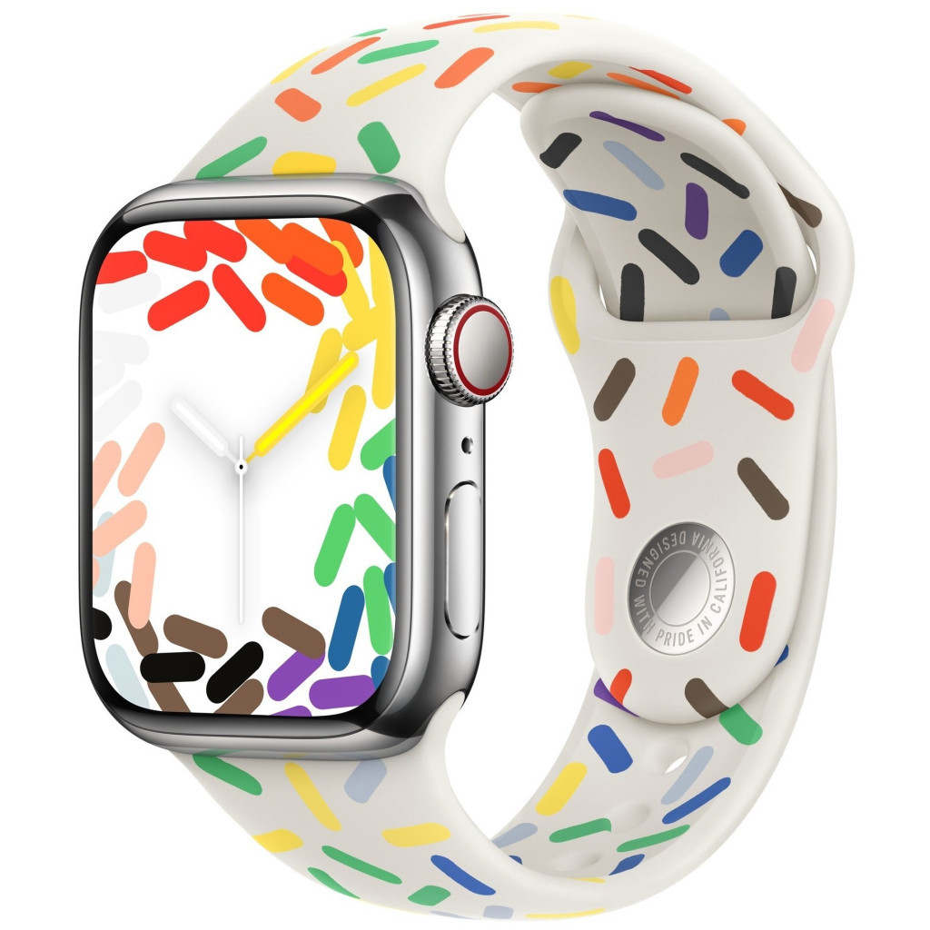 Ремінець до смарт-годинника Apple 41mm Pride Edition Sport Band - M/L (MRTM3ZM/A) - зображення 3