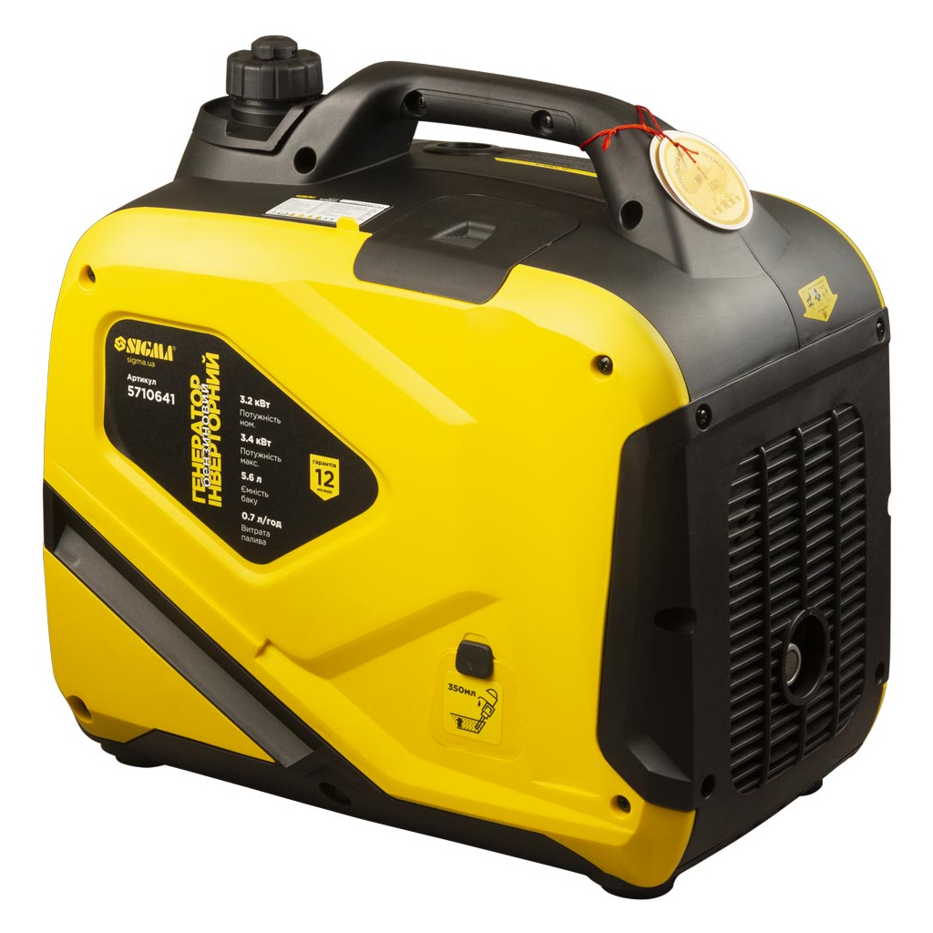 Генератор Sigma інверторний, 3.2/3.4kW, 50dB, ручний запуск (5710641) - зображення 4