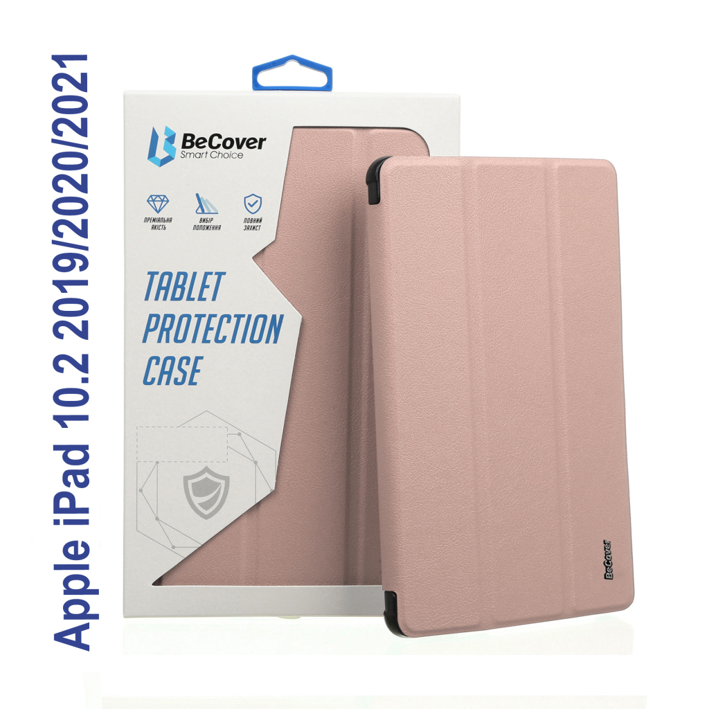Чохол до планшета BeCover Tri Fold Soft TPU Silicone Apple iPad 10.2 2019/2020/2021 Rose Gold (706886) - зображення 1