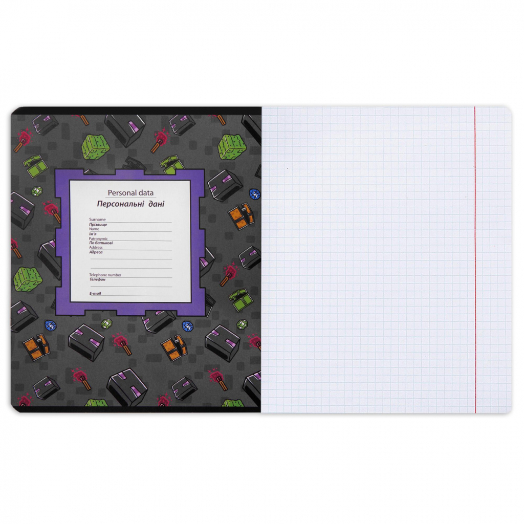 Зошит Yes Minecraft. Team 12 аркушів клітинка (767496) - зображення 9