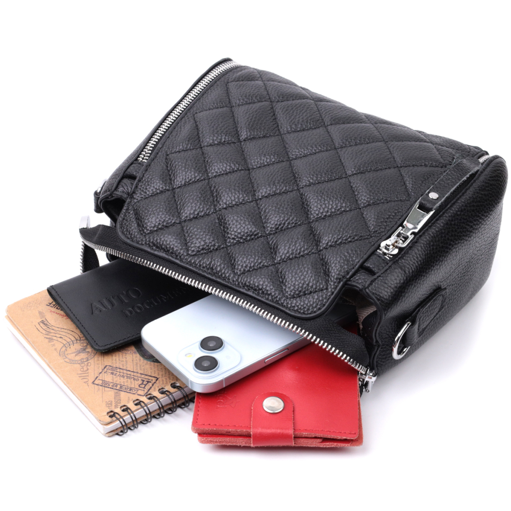 Сумка Vintage З натуральної шкіри Чорна (22667) - зображення 10