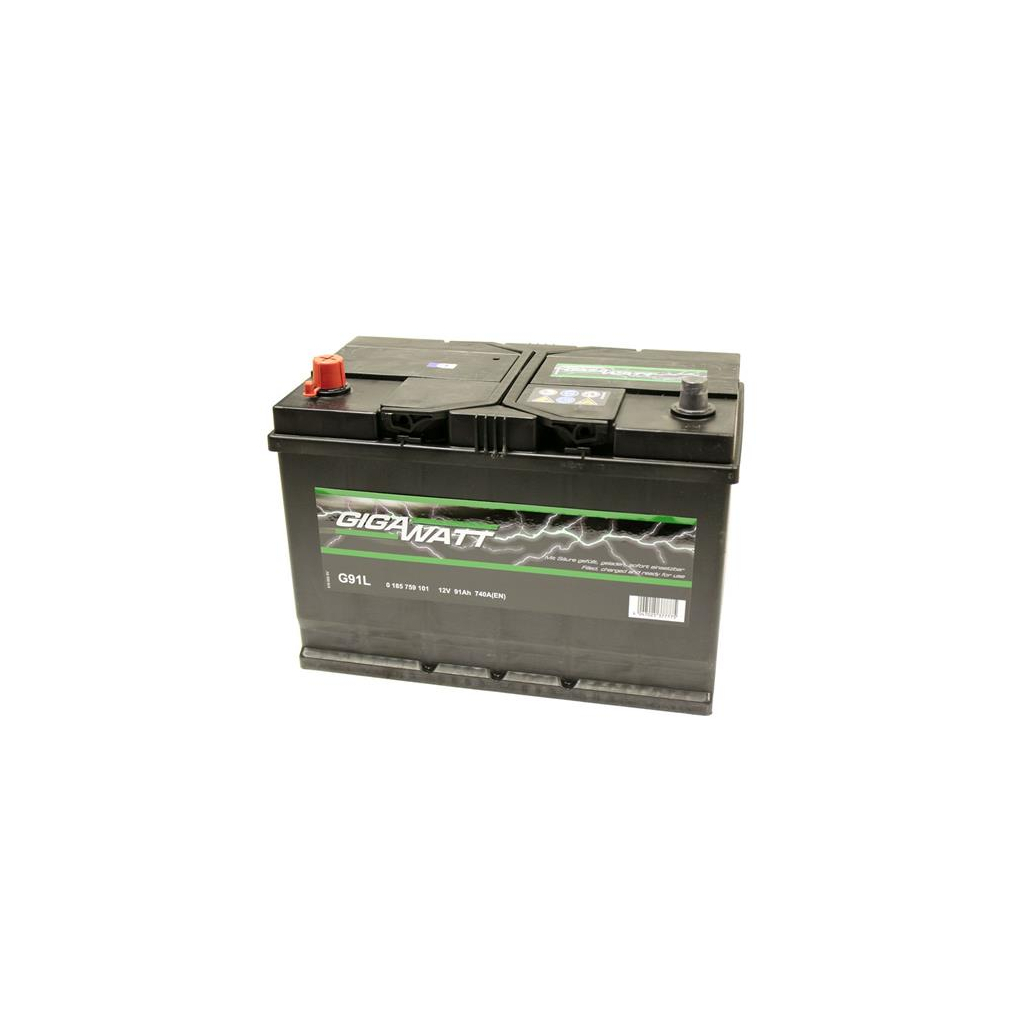 Акумулятор автомобільний GigaWatt 91А (0185759101) - зображення 2