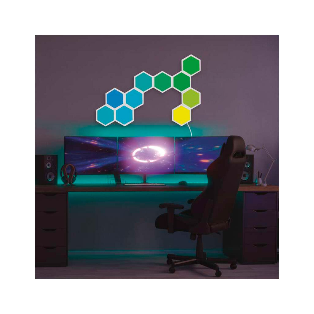 Світильник EMOS ZIW22AR HEXAGON 10шт. 19 Вт, RGBIC, WIFI (ZIW22AR) - зображення 12