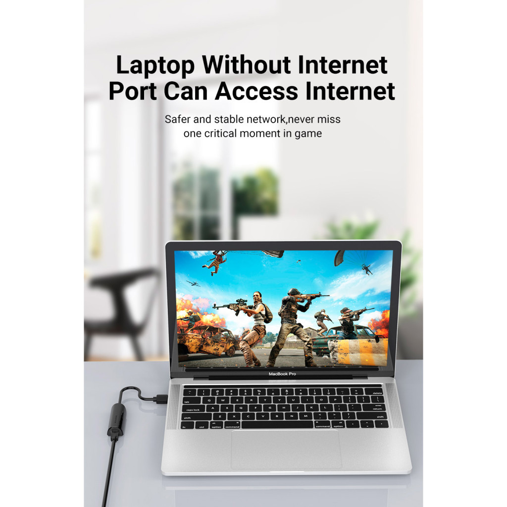 Перехідник USB 2.0 AM to RJ45 Ethernet 100Mbps Vention (CEGBB) - зображення 5