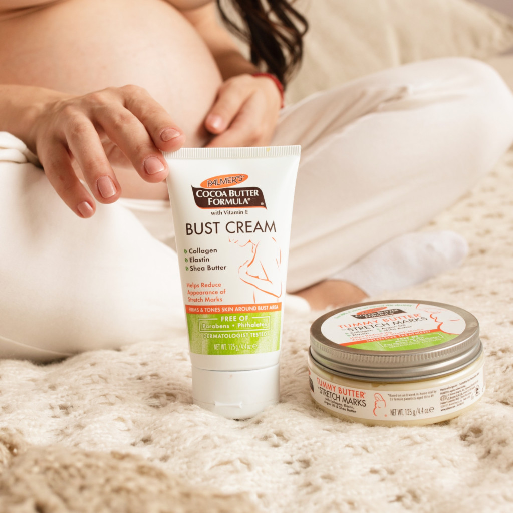 Косметика для мам Palmer's Зміцнюючий крем для грудей з олією какао і вітаміном Е, 125 г (4070-6.00) - изображение 4