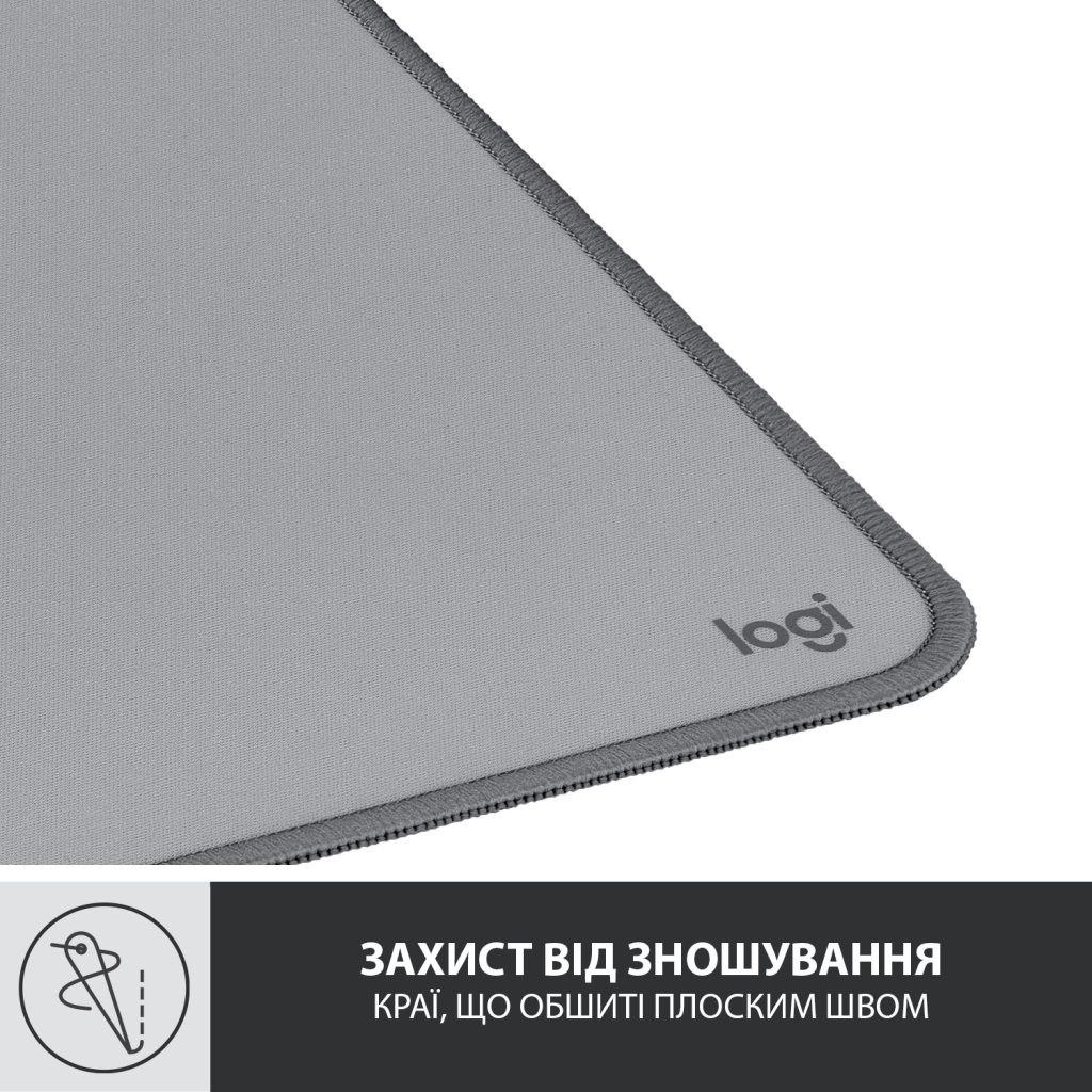 Килимок для мишки Logitech Desk Mat Studio Series Mid Grey (956-000052) - изображение 6