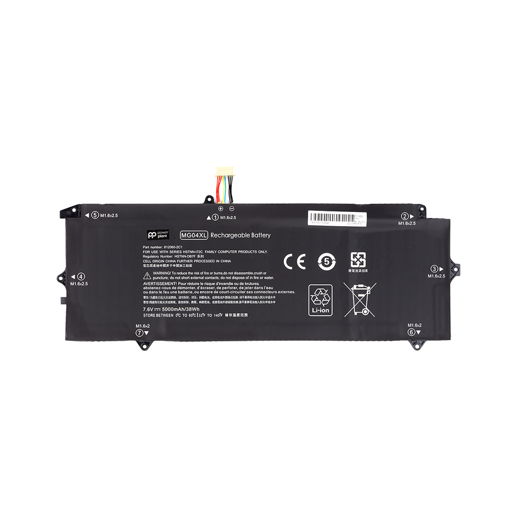Акумулятор до ноутбука HP Elite X2 1012 G1 (MG04) 7.6V 5000mAh PowerPlant (NB461745) - зображення 1