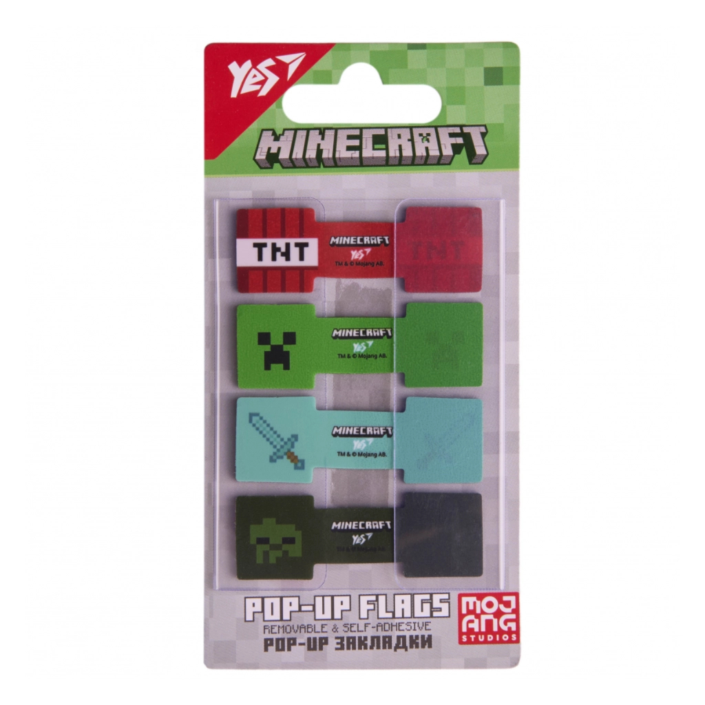 Стікер-закладка Yes Pop-up Minecraft пластик 80 шт (170441) - зображення 1