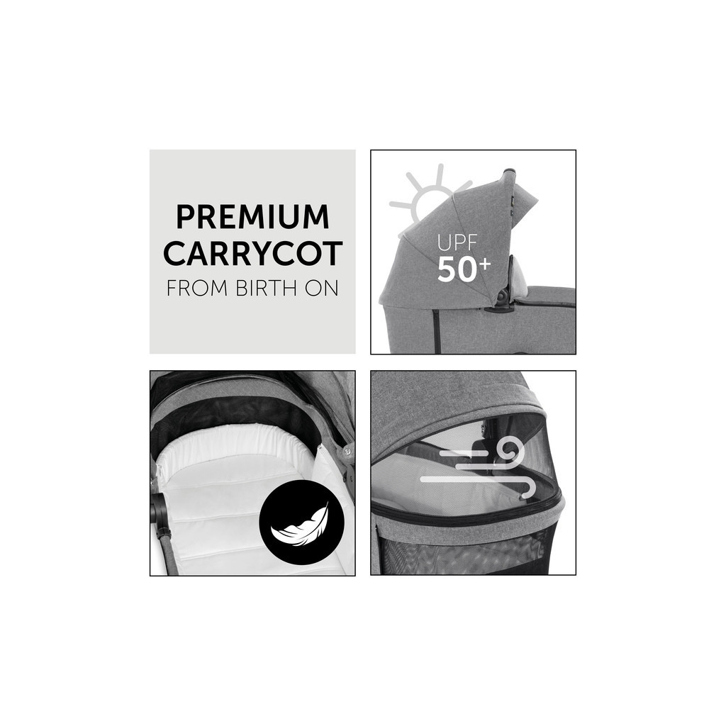 Коляска Hauck 2 в 1 Vision X Set (Melange Grey) (16525-6) - зображення 9