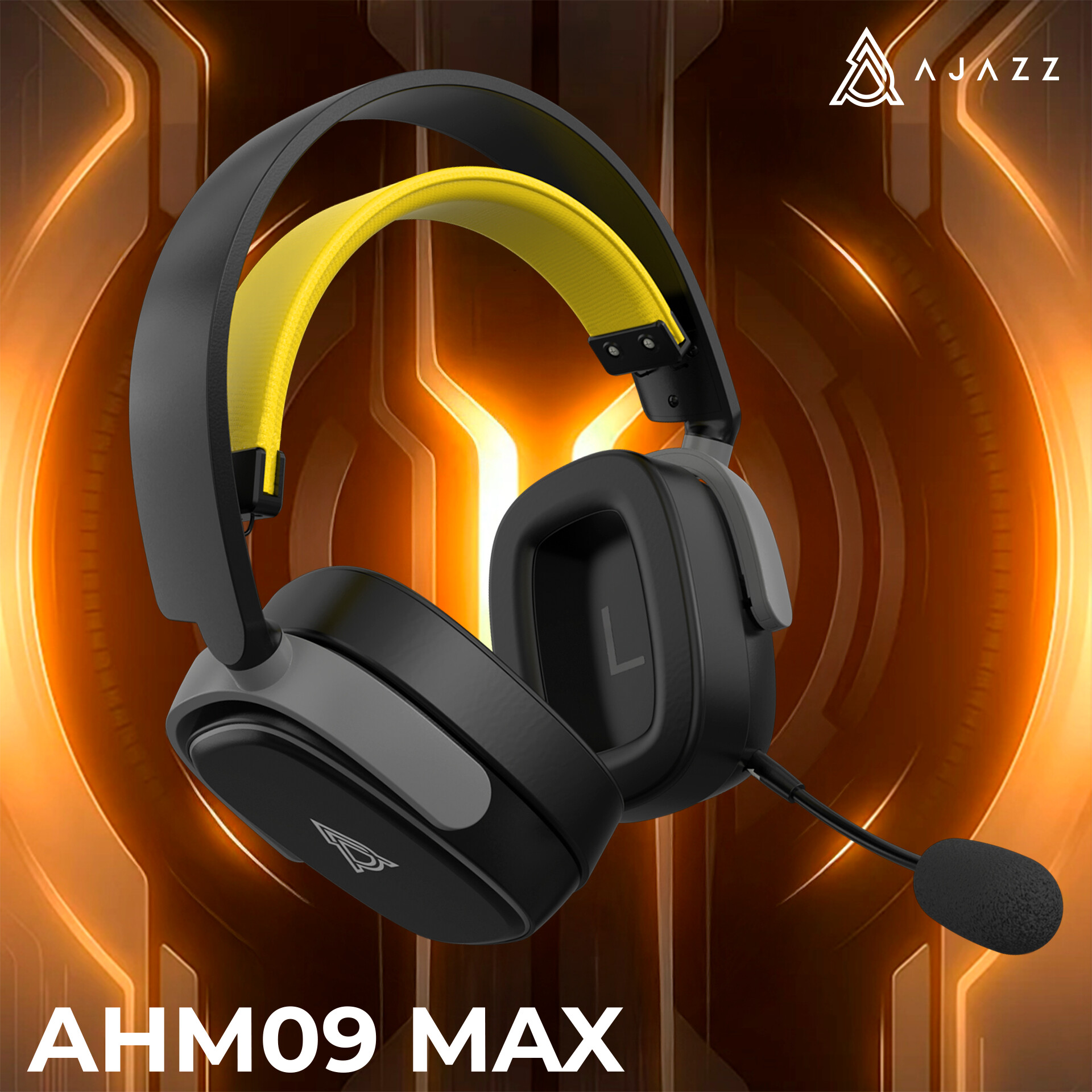 Bluetooth-гарнітура Ajazz AHM09 MAX 3-Mode Black (AHM09-MAX-BGY) - зображення 14