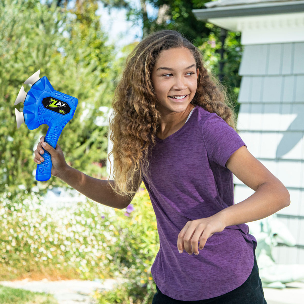 Іграшкова зброя Zing сокира Air Storm - Zax синя (ZG508B) - изображение 7