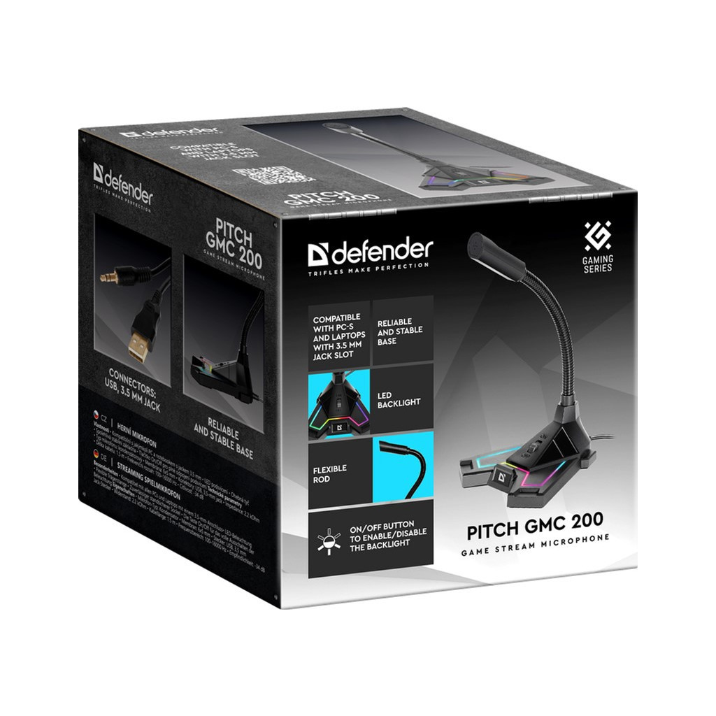 Мікрофон Defender Pitch GMC 200 3.5 мм LED (64620) - зображення 7