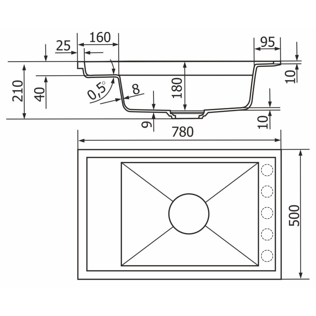Мийка кухонна GRANADO Royal Estella black (+ подрібнювач Algar 1000 + змішувач Ferrol inox + дозвтор Redondo inox + ко (ksg0301) - зображення 12
