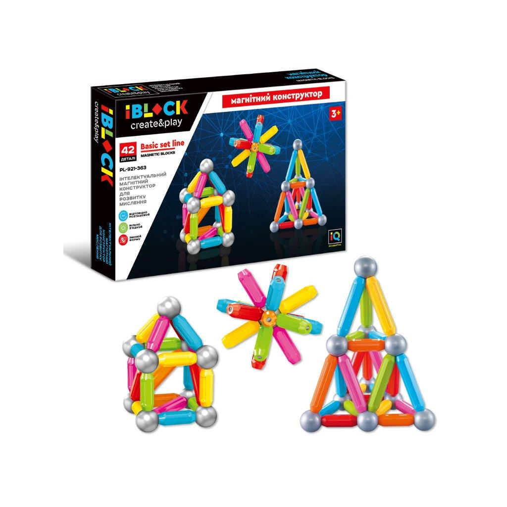 Конструктор iBlock Магнітний 42 деталі (PL-921-363) - зображення 1