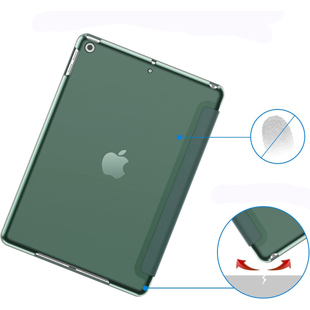 Чохол до планшета BeCover Tri Fold Hard Apple iPad 10.2 2019/2020/2021 Dark Green (709656) - зображення 4