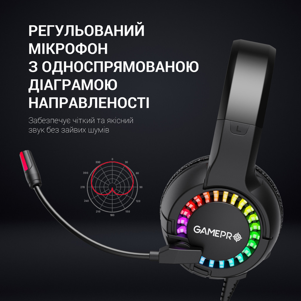 Навушники GamePro HS382 RGB Black/Red - зображення 6
