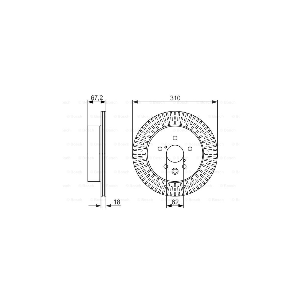 Гальмівний диск Bosch 0 986 479 615 - зображення 5