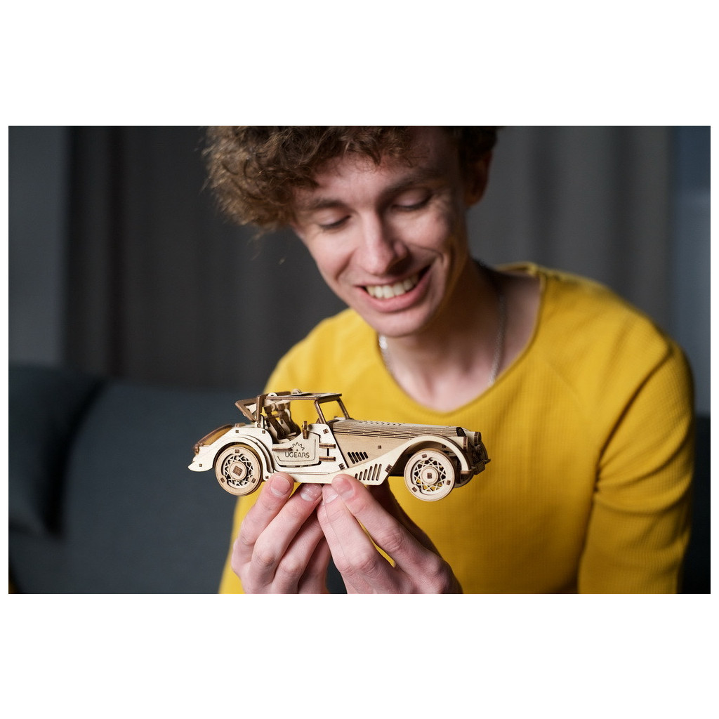 Конструктор Ugears Спорткар Спритна миша (6337473) - зображення 9