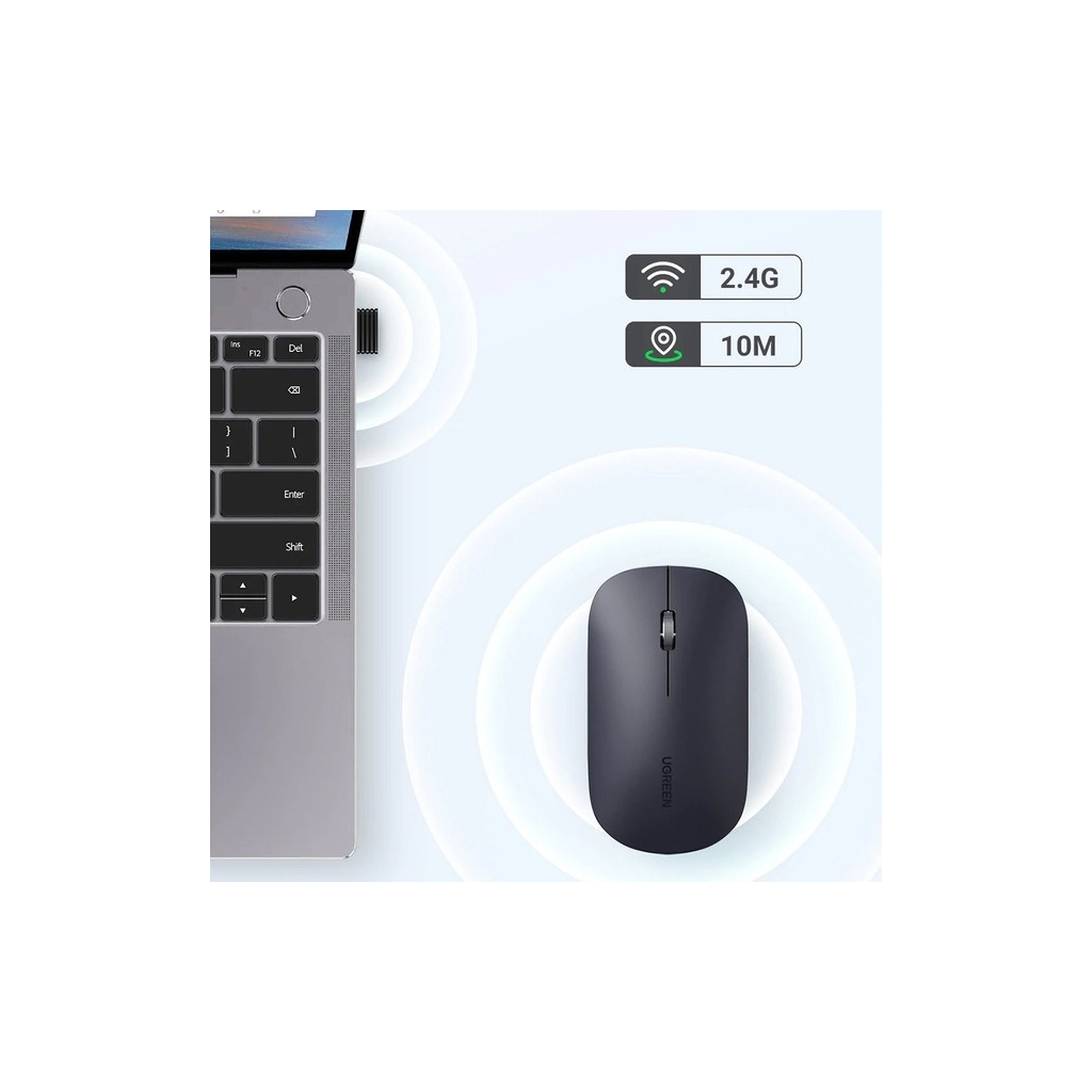 Мишка Ugreen MU001 Portable Wireless Black (90372) - зображення 7