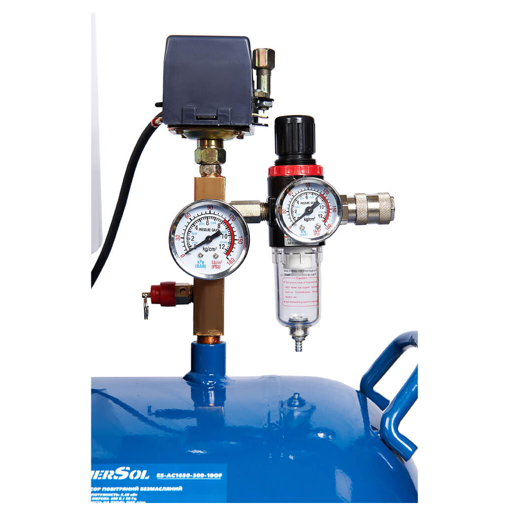 Компресор Enersol безолійний, 1650 л/хв, 8.4 кВт, 126.0 кг (ES-AC1650-300-10OF) - изображение 4