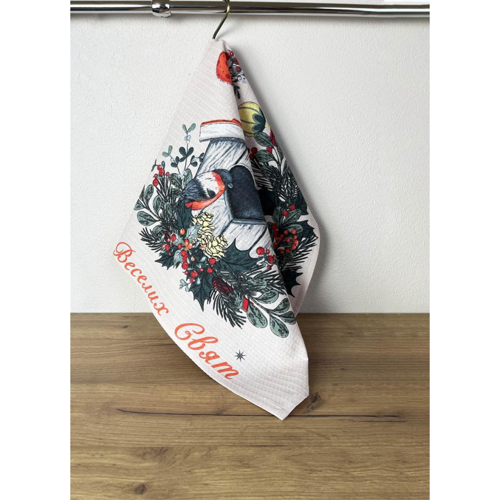 Рушник Прованс вафельний Пташка 45х60 см (4823093452503) - изображение 2