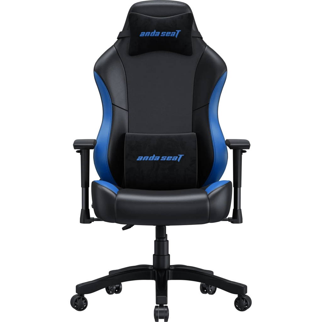 Крісло ігрове Anda Seat Luna Color PVC Size L Black/Blue (AD18-48-BS-PV) - зображення 1