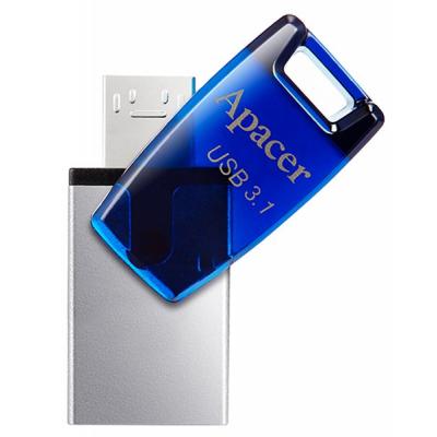 USB флеш накопичувач Apacer 32GB AH179 Blue USB 3.1 OTG (AP32GAH179U-1) - зображення 5
