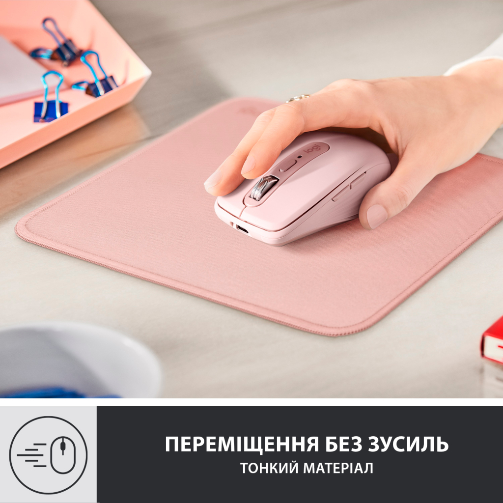 Килимок для мишки Logitech Mouse Pad Studio Series Darker Rose (956-000050) - изображение 2