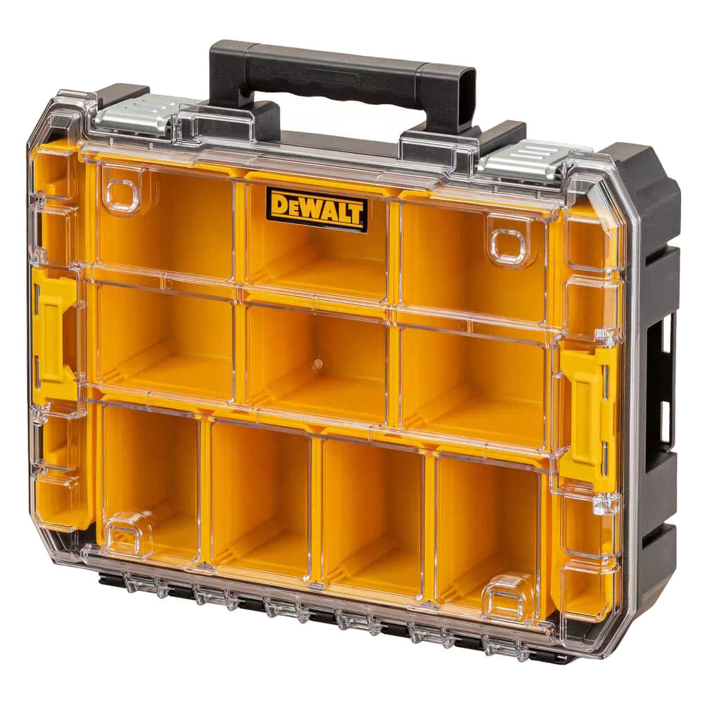Ящик для інструментів DeWALT TSTAK, прозора кришка, 10 чашок, IP54 (DWST82968-1) - зображення 3