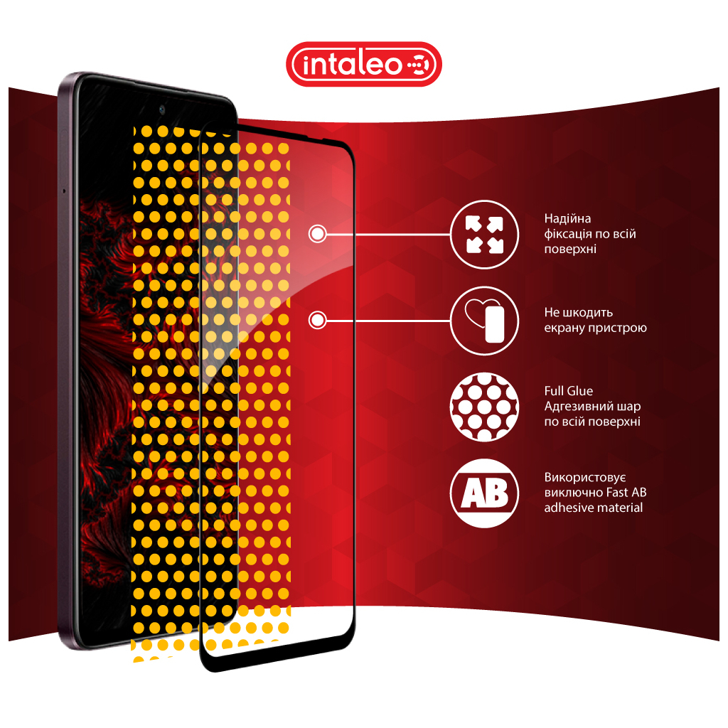Скло захисне Intaleo Full Glue Oppo A3x Black (1283126598784) - зображення 7