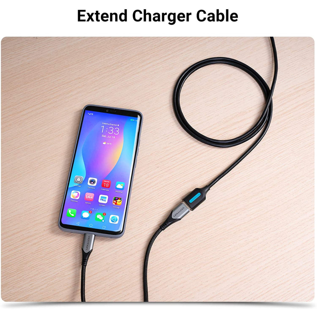 Дата кабель USB 3.0 AM/AF 0.5m black VENTION (CBHBD) - зображення 3