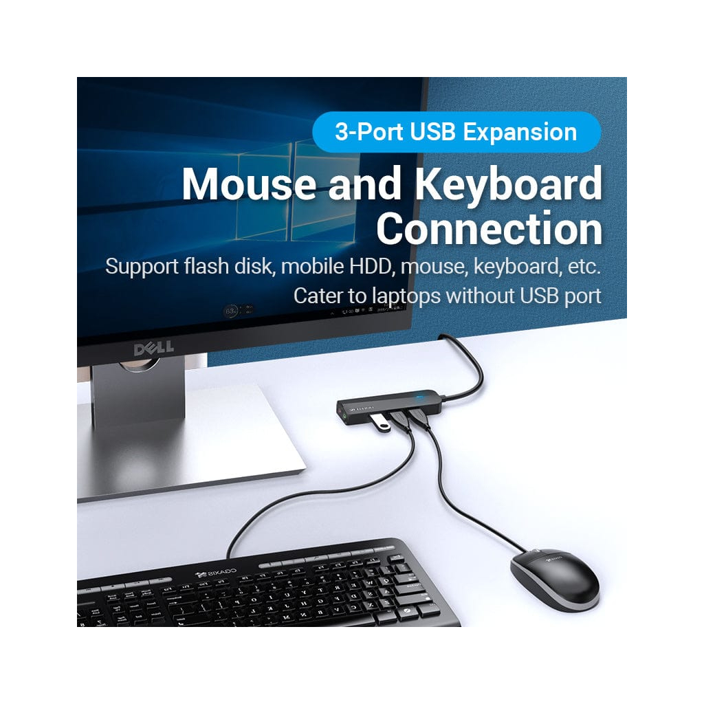 Концентратор Vention USB 3.0 to 3хUSB 3.0/2хTRS Audio/USB Micro 1.0m (CHIBF) - зображення 4