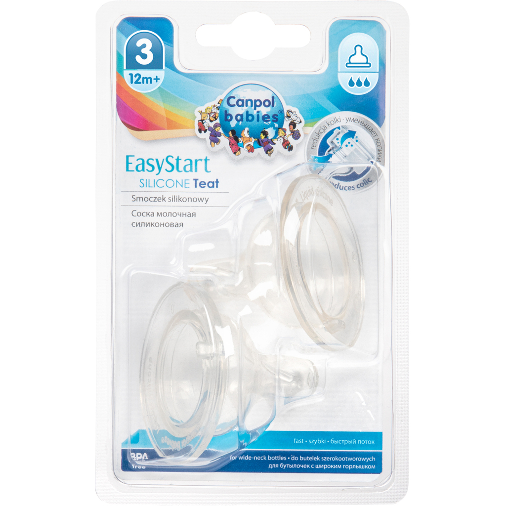 Соска Canpol babies EasyStart швидка до пляшечок з широким отвором 2 шт (21/732) - зображення 2