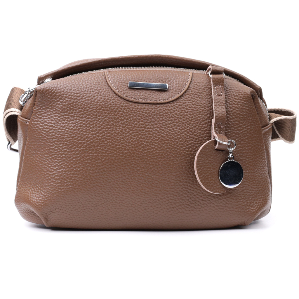 Сумка Vintage З двома відділеннями з натуральної шкіри Коричнева (22596) - зображення 6