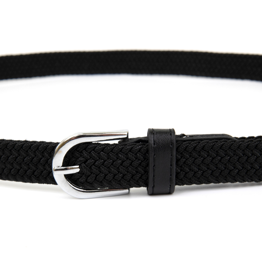 Ремінь Vintage Текстильний тонкий жіночий Чорний (20544) - зображення 6