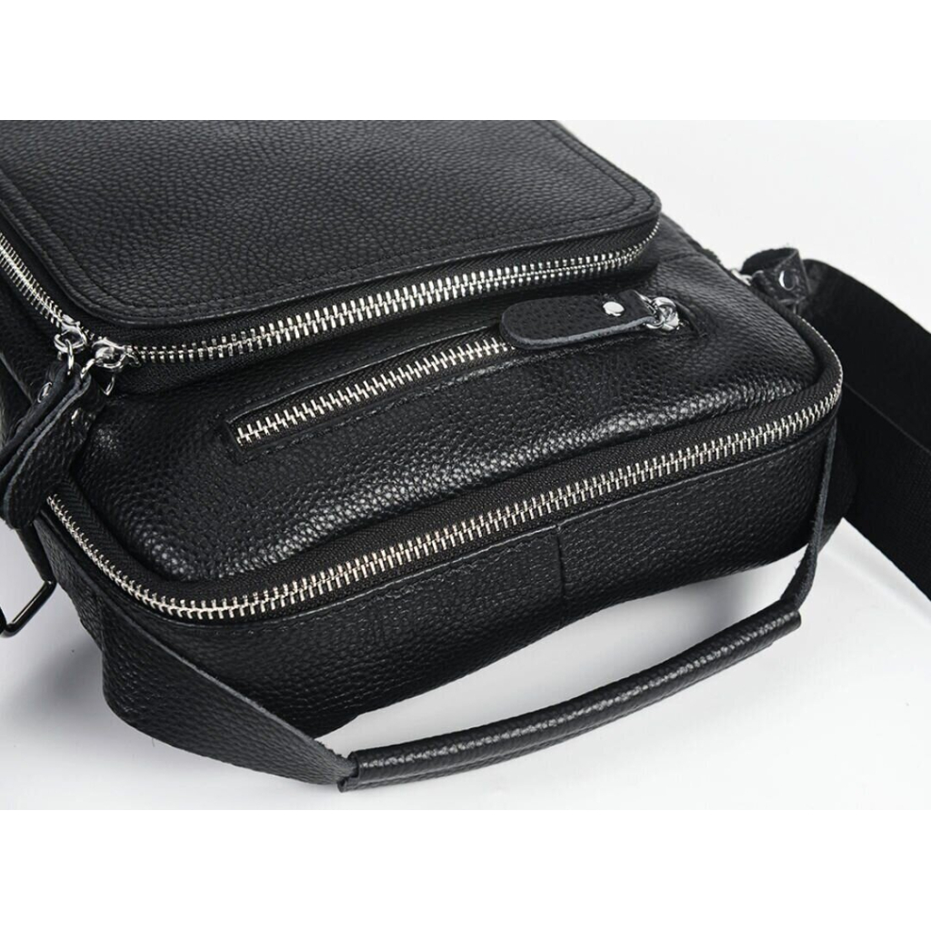 Сумка Vintage Месенджер шкіряна Чорна (20247) - зображення 5