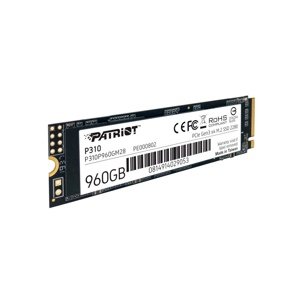 Накопичувач SSD M.2 2280 960GB Patriot (P310P960GM28) - зображення 2