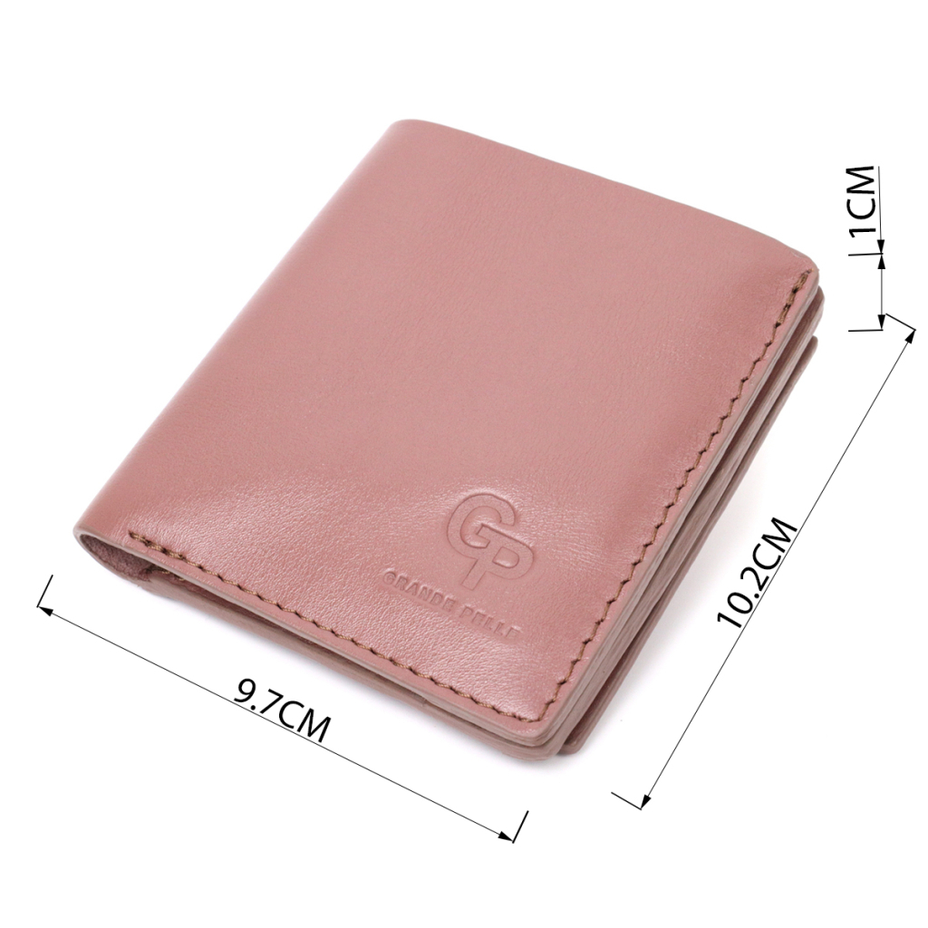 Портмоне Grande Pelle З натуральної шкіри Пудрове (16799) - зображення 3