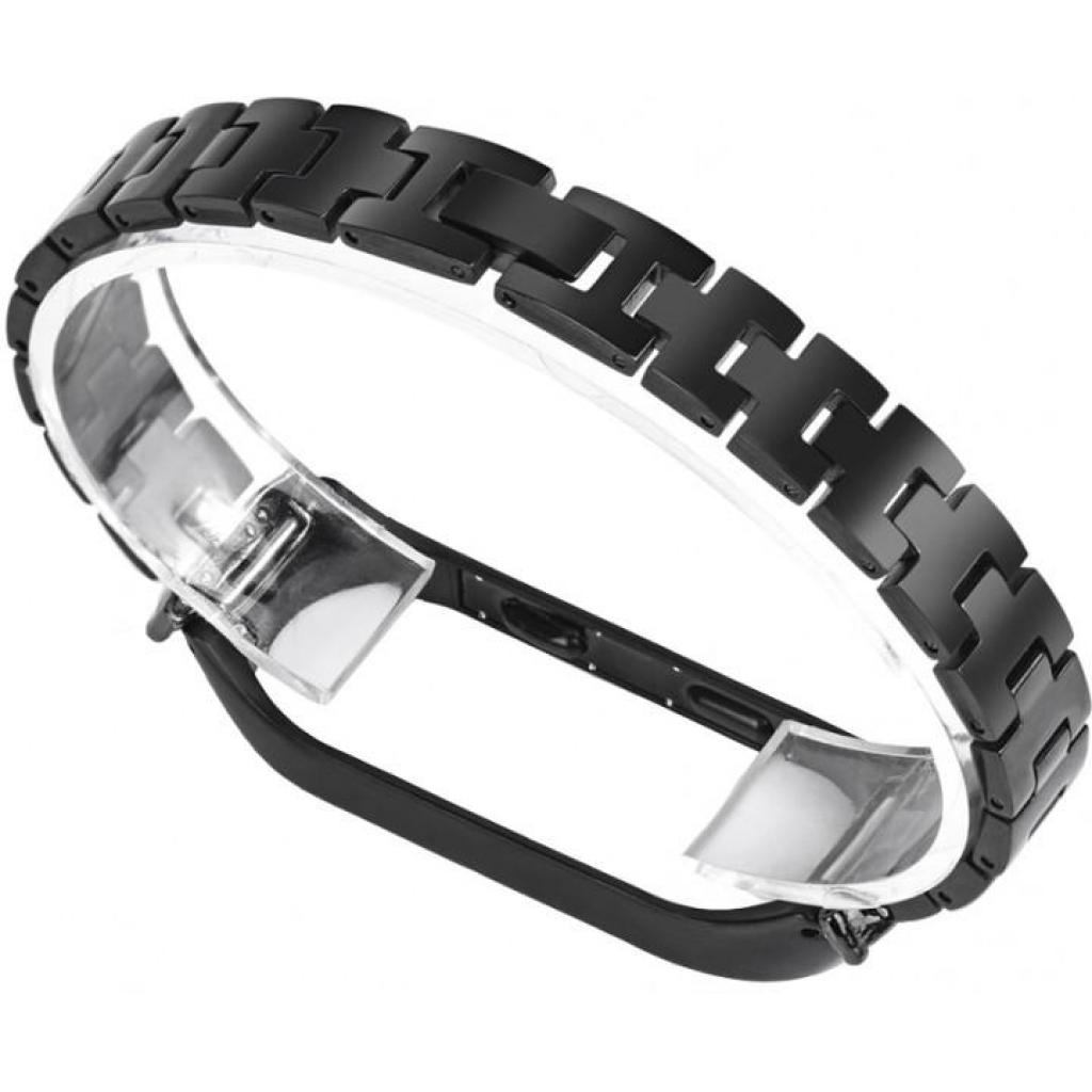 Ремінець до фітнес браслета XoKo Metel для Xiaomi Mi Band 3/4 Black (XK-XM-NJ-Black) - зображення 3