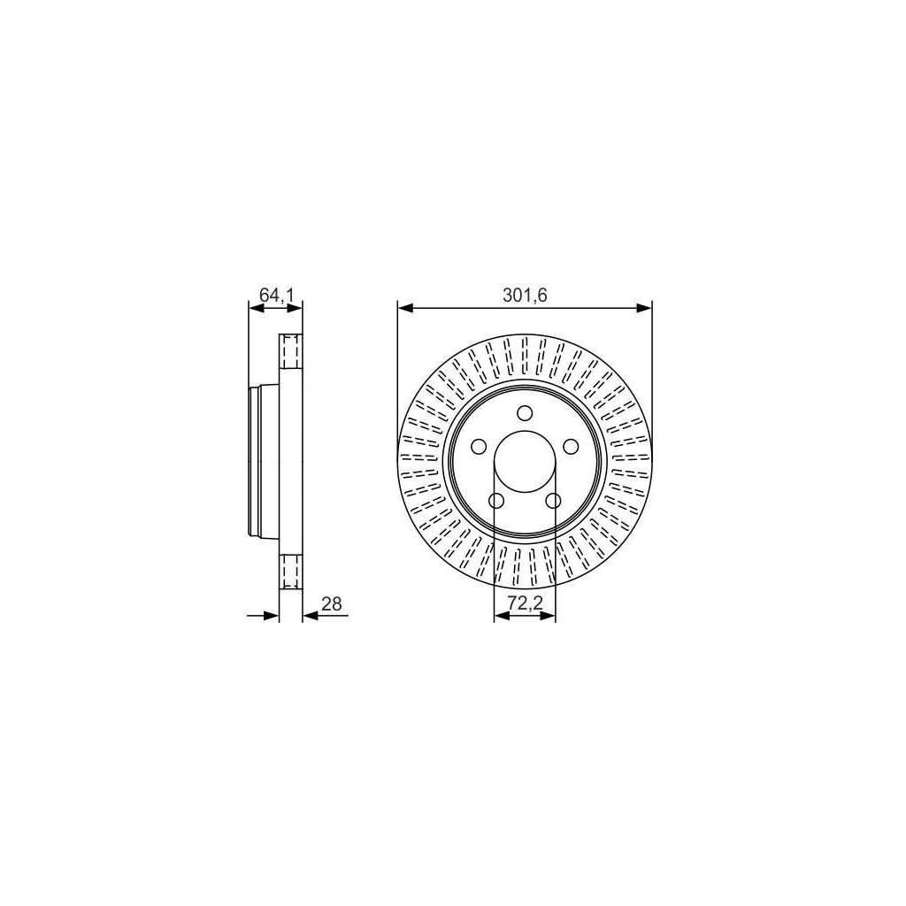 Гальмівний диск Bosch 0 986 479 U04 - зображення 4
