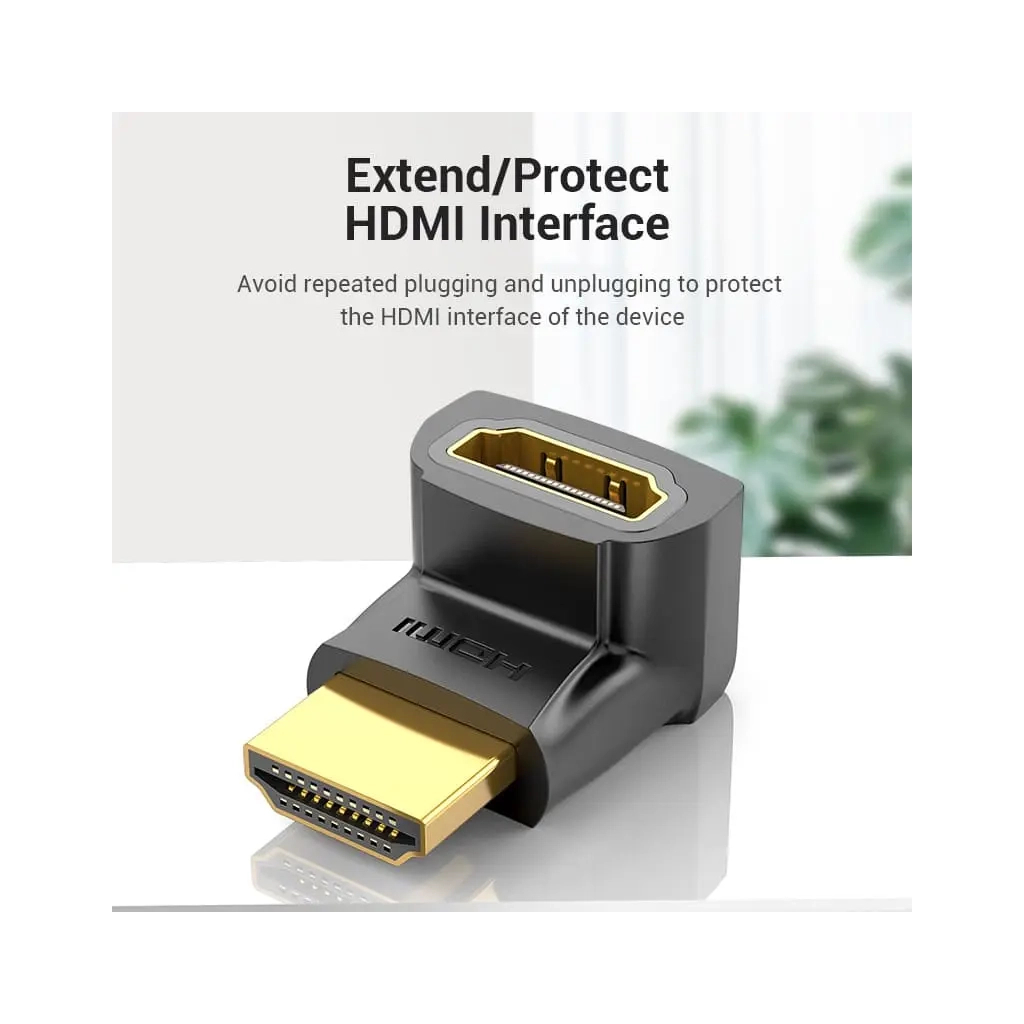 Перехідник HDMI M to HDMI F 90° corner black VENTION (AIOB0) - picture 6
